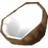 Geöffnete Kokosnuss