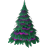 Mittelgroßer Tannenbaum mit Band