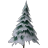 Mittelgroßer verschneiter Baum