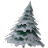 Kleiner verschneiter Baum